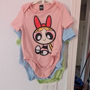 Cartoon Network Pink Powerpuff Girls Girls' One-Piece Bodysuit